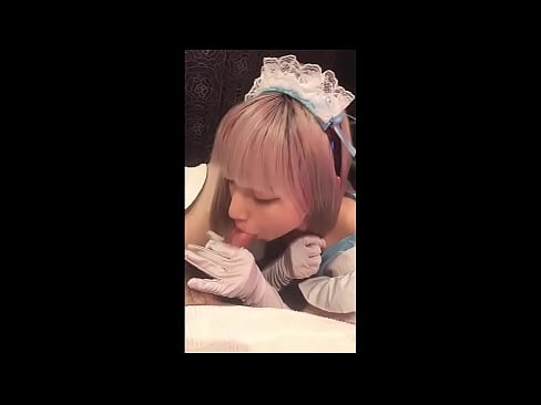 ❤️ Idol ya Kijapani [mayuka], vazi la msichana wa Kifaransa, sehemu ya 1, blowjob na kujipaka losheni Pono